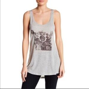 Haute Hippie arm drop armhole grey tank top